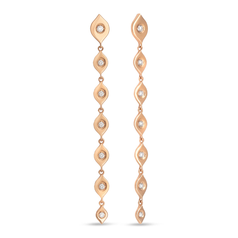 Mikou earrings with one row of diamonds