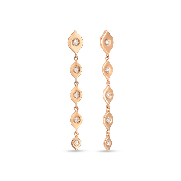 Mikou earrings with one row of diamonds