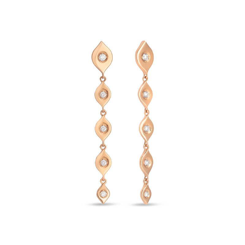 Mikou earrings with one row of diamonds