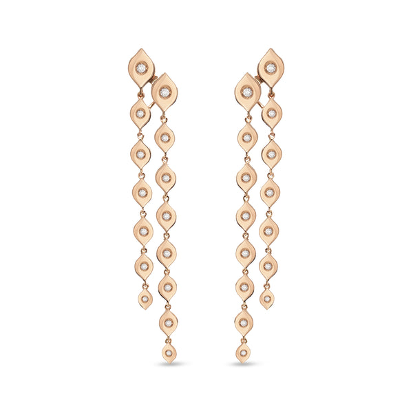 Mikou earrings with two rows of diamonds