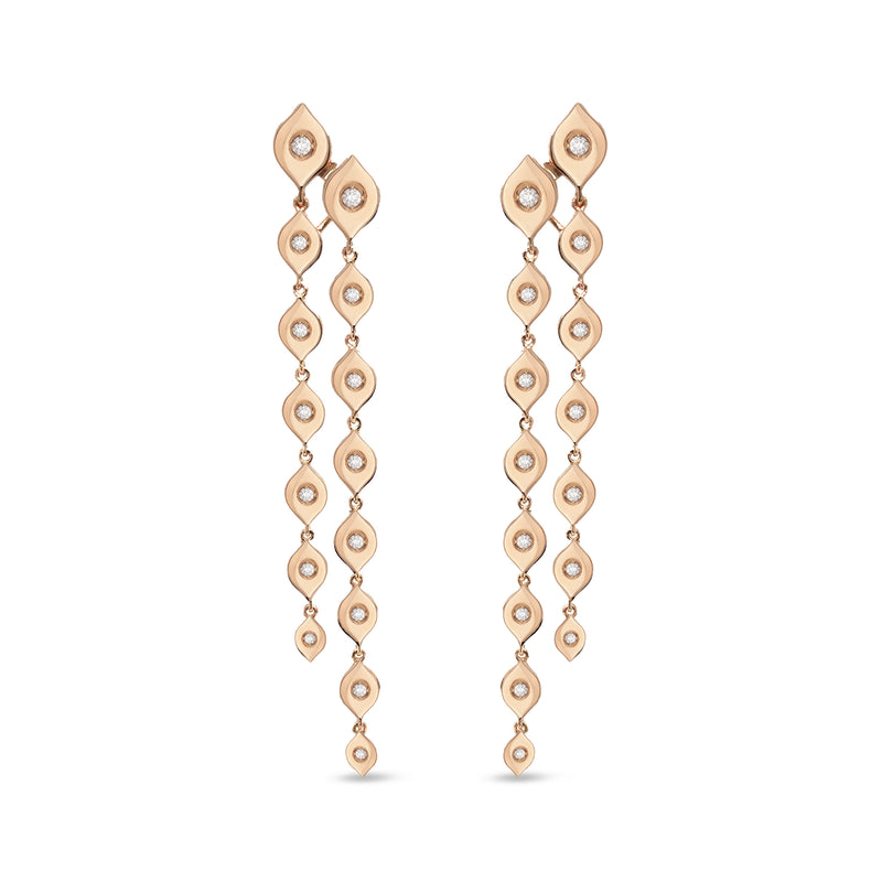 Mikou earrings with two rows of diamonds