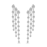 Mikou earrings with three rows of diamonds