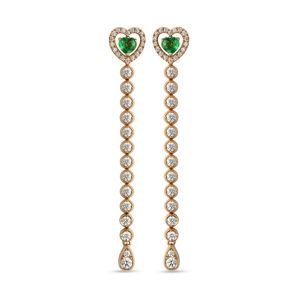 Boutique Icon earrings with emeralds and diamonds