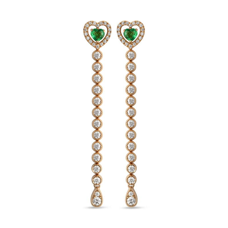 Boutique Icon earrings with emeralds and diamonds