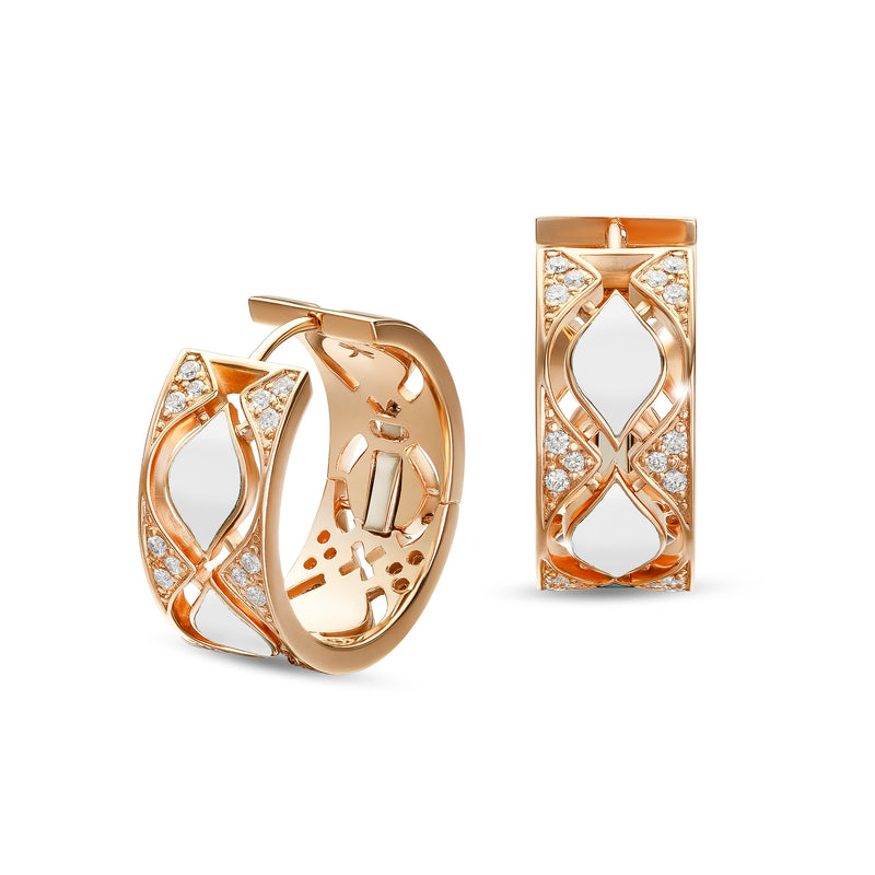 Mikou earrings with blue enamel and diamonds