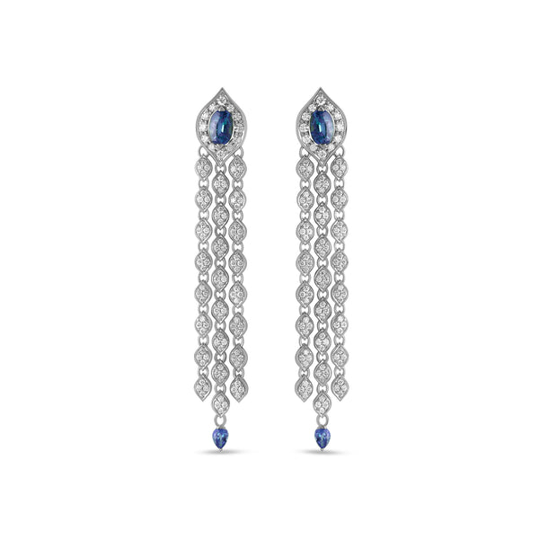 Mikoulette earrings with sapphires and diamonds