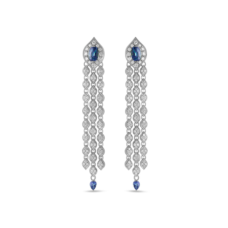 Mikoulette earrings with sapphires and diamonds