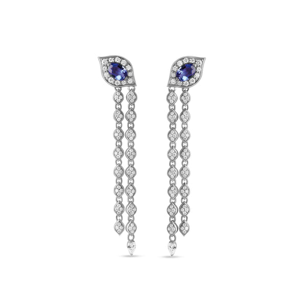 Mikoulette earrings with sapphires and diamonds