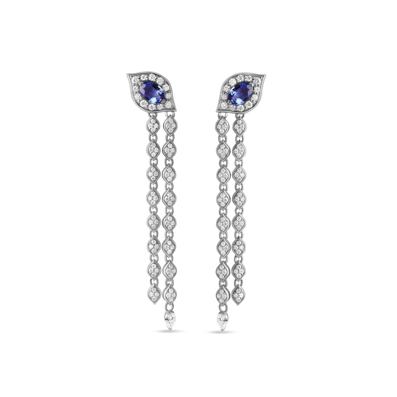 Mikoulette earrings with sapphires and diamonds