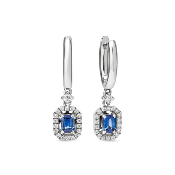 Madame earrings with sapphires and diamonds