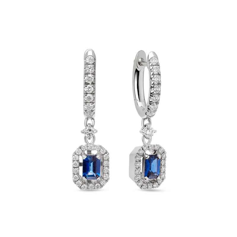 Madame earrings with sapphires and diamonds