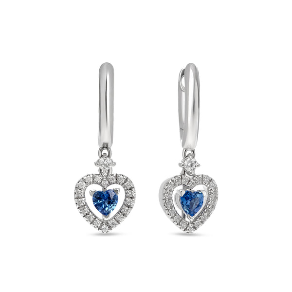 Madame earrings with sapphires and diamonds