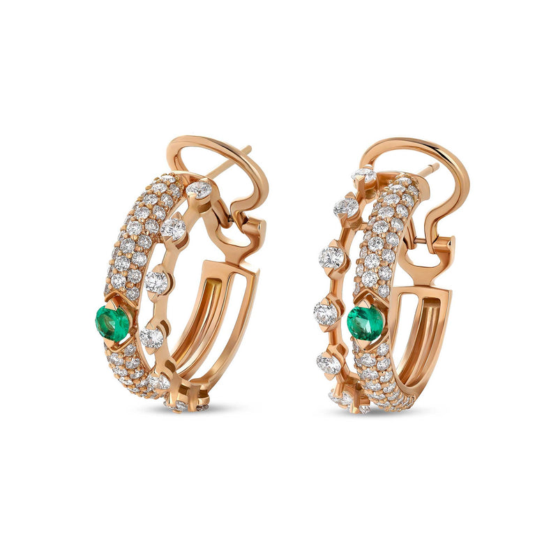 Orecchini Maureen Medine con smeraldi e diamanti