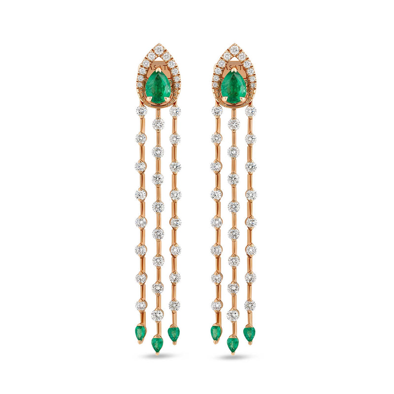 Orecchini Maureen The Original con smeraldi e diamanti