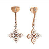Mikou earrings with white enamel and diamonds