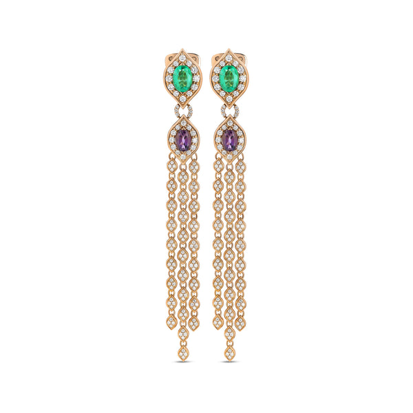 Mikoulette earrings with sapphires and diamonds