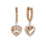 Boutique Paris earrings with heart-shaped morganite and diamonds