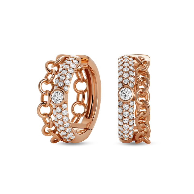 Orecchini Back to Love con pavé di diamanti