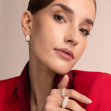 Madame earrings with pavé diamonds