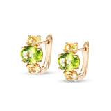 Back to Origin earrings with peridot and quarz