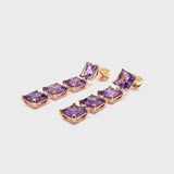 Aqua earrings with amethyst
