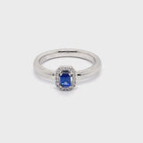 Madame ring with sapphire and diamonds