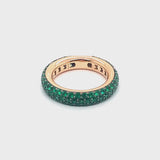 Noblesse Oblige ring with emerald pavé