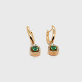 Madame earrings with emeralds and diamonds
