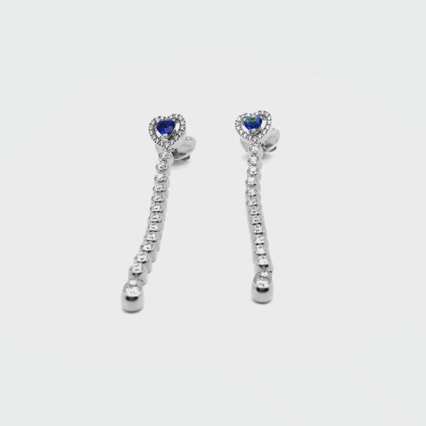 Boutique Icon earrings with sapphires and diamonds
