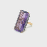 Aqua ring with amethyst