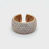 Madame ring with pavé diamonds