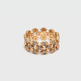 Mikoulette ring with diamonds