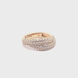 Noblesse Oblige ring with diamond pavé