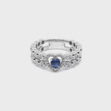 Boutique Icon ring with sapphire and diamonds