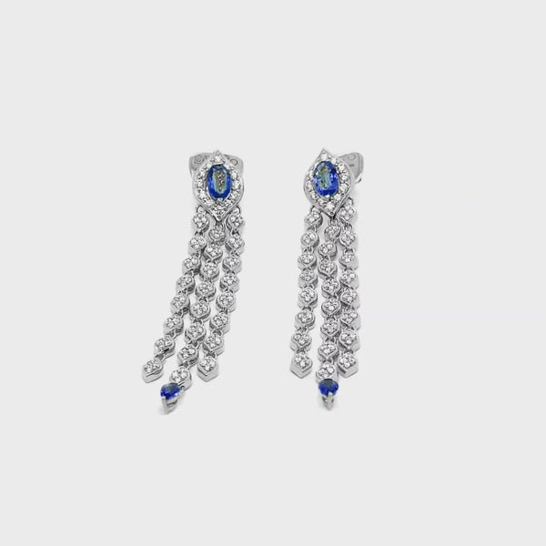 Mikoulette earrings with sapphires and diamonds