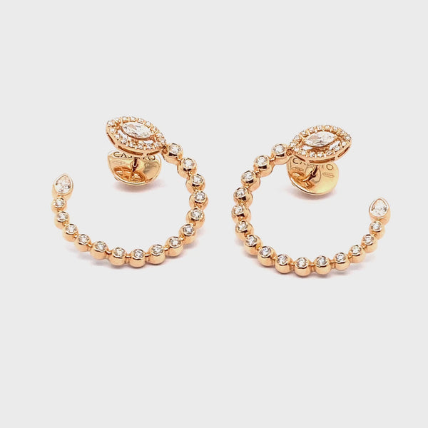Boutique Icon earrings with pear shaped and marquise diamonds