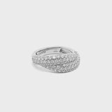 Noblesse Oblige ring with diamond pavé