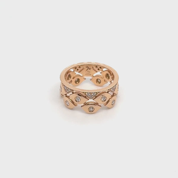 Mikou ring with diamonds