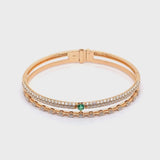 Bracciale rigido Maureen Medine con smeraldo e diamanti