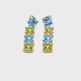 Orecchini Aqua con topazio azzurro e peridoto