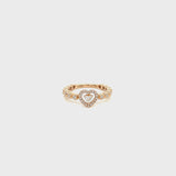 Boutique ring with heart-shaped centre