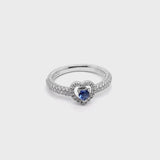 Madame ring with sapphires and diamond pavé