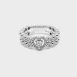 Icon Boutique ring with diamonds and central heart motif