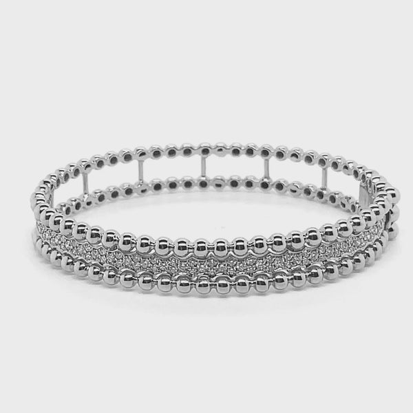 Bracciale rigido Boutique Icon con pavé di diamanti