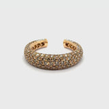 Madame ring with brown diamond pavé