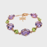 Bracciale Aqua con ametista e peridoto