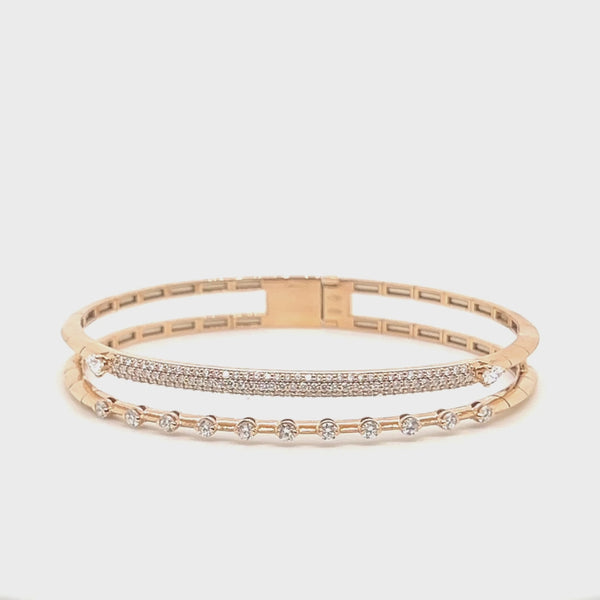 Bracciale rigido Maureen Medine con diamanti