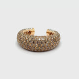 Anello Madame con pavé di diamanti brown