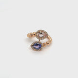 Boutique Paris ring with tanzanite and morganite