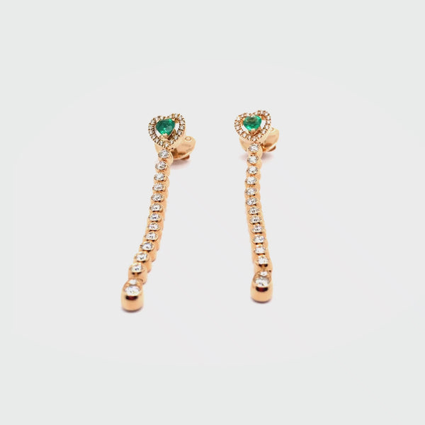 Boutique Icon earrings with emeralds and diamonds